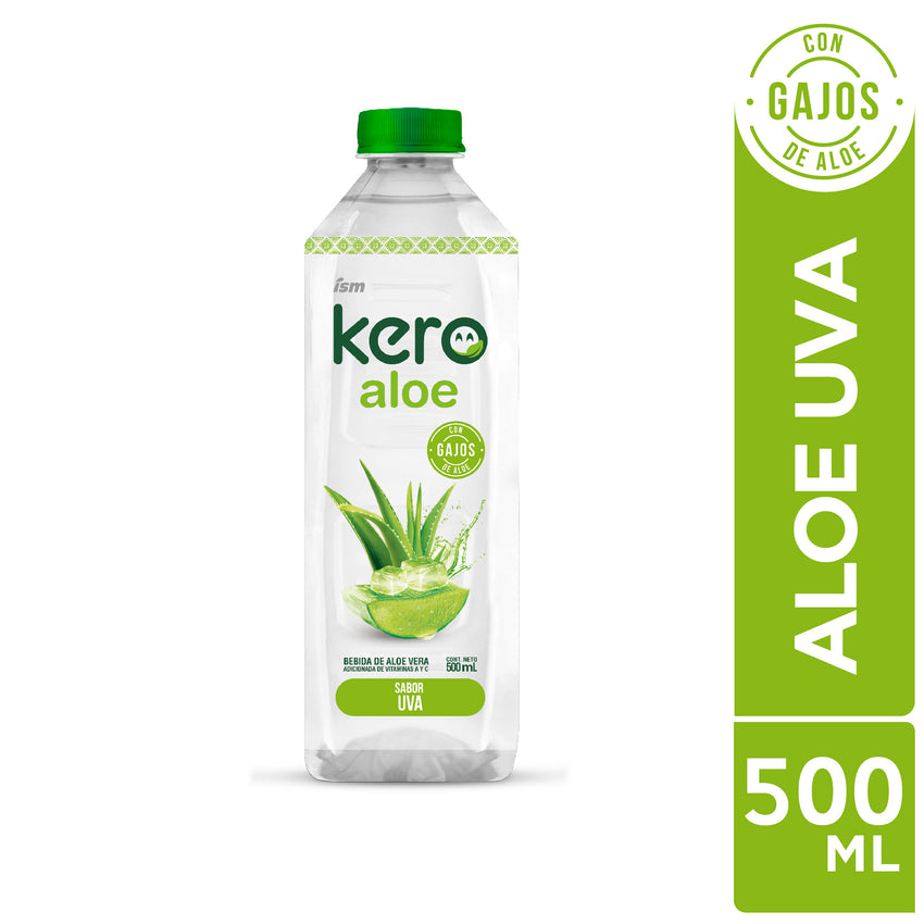 Bebida Aloe KERO Uva Botella 500 ml Paquete 12 un