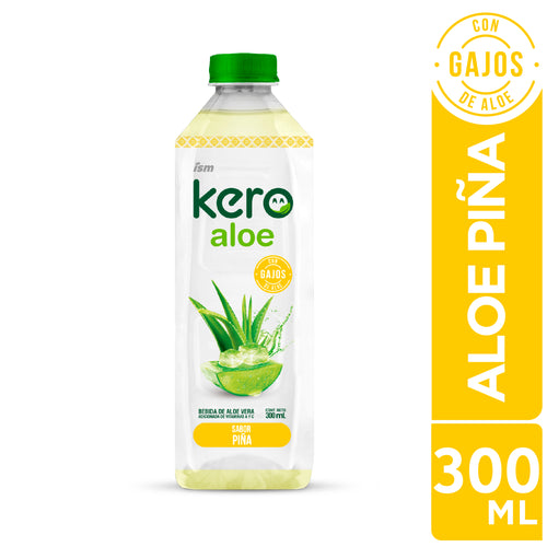 Bebida Aloe KERO Piña Botella 300 ml Paquete 12 un