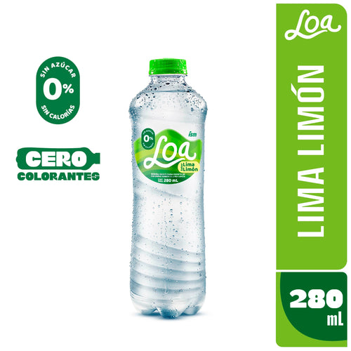 Agua LOA Gasificada Sabor Limón 280 ml PET x 12und