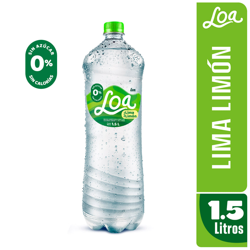 Agua LOA Gasificada Sabor Limón 1.5LT PET x 6und