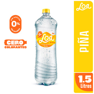 Agua LOA Gasificada Sabor Piña 1.5LT PET x 6und