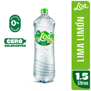 Agua LOA Gasificada Sabor Limón 1.5LT PET x 6und