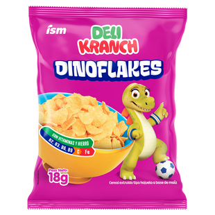Cereal Delikranch Dinoflakes 18gr Tira 12 un
