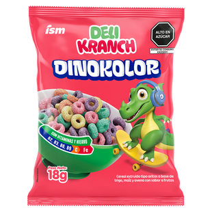 Cereal Delikranch Dinokolor 18gr Tira 12 un