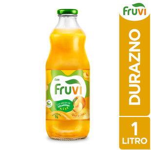 Bebida de Fruta FRUVI Durazno Botella 1000 ml Paquete 6 un