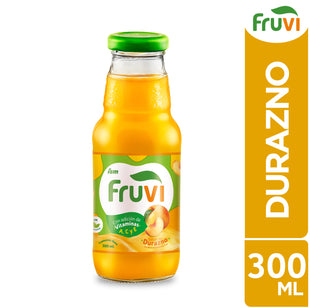 Bebida de Fruta FRUVI Durazno Botella 300 ml Paquete 12 un