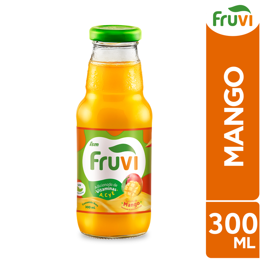 Bebida de Fruta FRUVI Mango Botella 300 ml Paquete 12 un