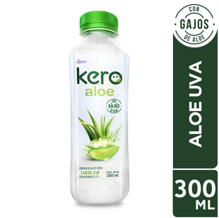 Bebida Aloe KERO Uva Botella 300 ml Paquete 12 un