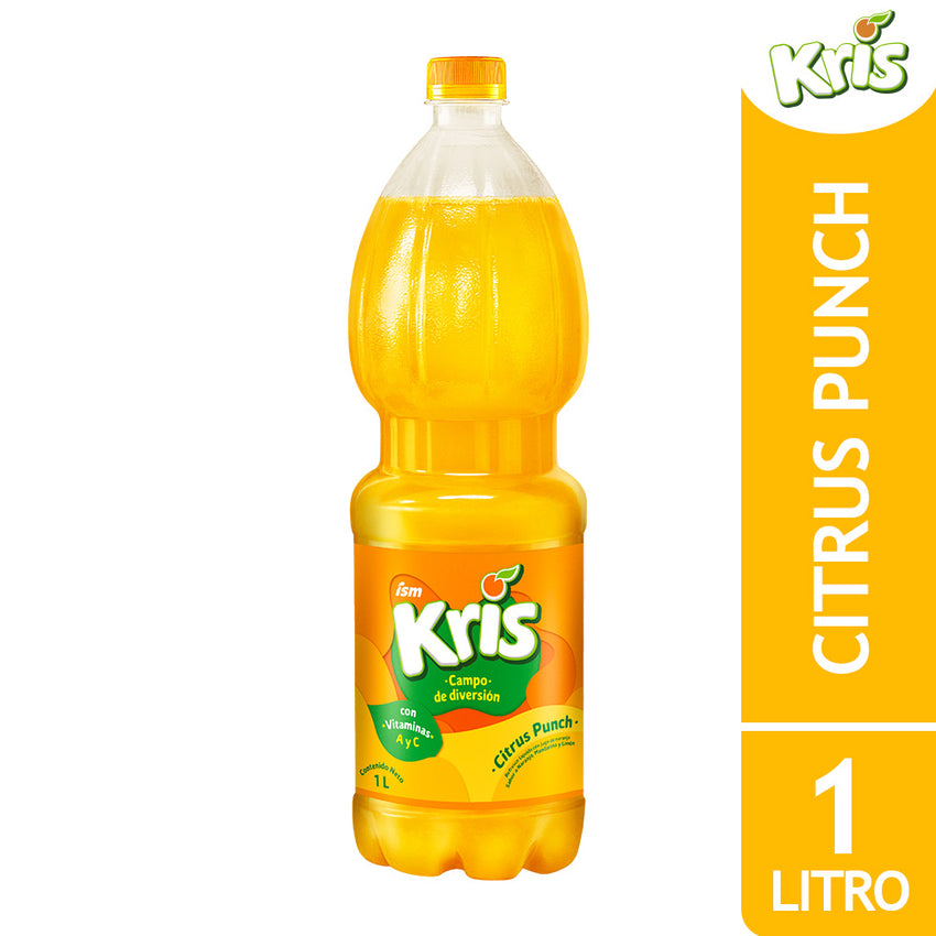 Jugo de Fruta KRIS CITRUS PUNCH Botella 1 L Paquete 12 un