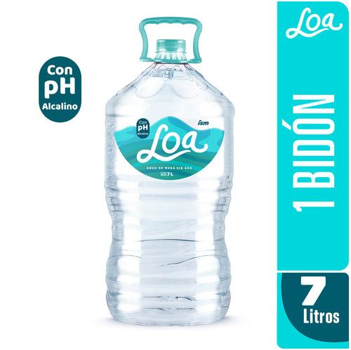 Agua PH Alcalino Sin Gas LOA botella 7 L Paquete 2 un