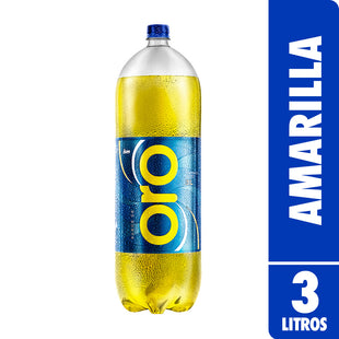 Gaseosa ORO Amarilla Botella 3 L Paquete 4 un