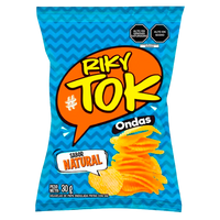 Papas Ondas Natural RIKYTOK 30gr Tira 6 un